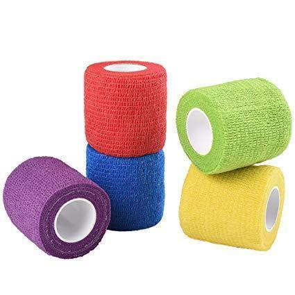 Self-Adhesive Cohesive Bandage Wrap - Breathable & Stretchable First Aid Bandage for Sports Injuries, Wounds & Sprains - Ideal for Athletes, Nurses & Pet Care