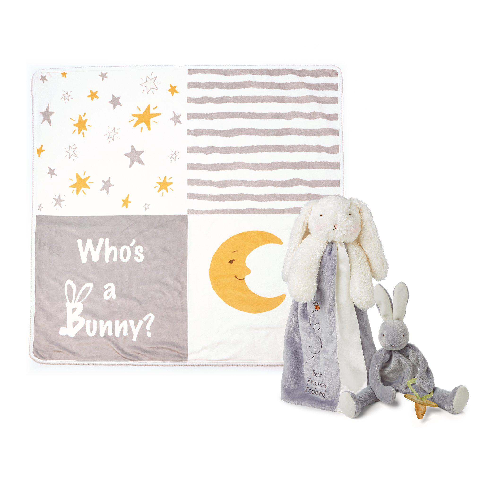 Bloom Bunny Lovies Baby Gift Set - Soft Plush Toy for Newborns & Toddlers - Perfect for On-the-Go Comfort, Nursery Decor, and First Birthday Gifts