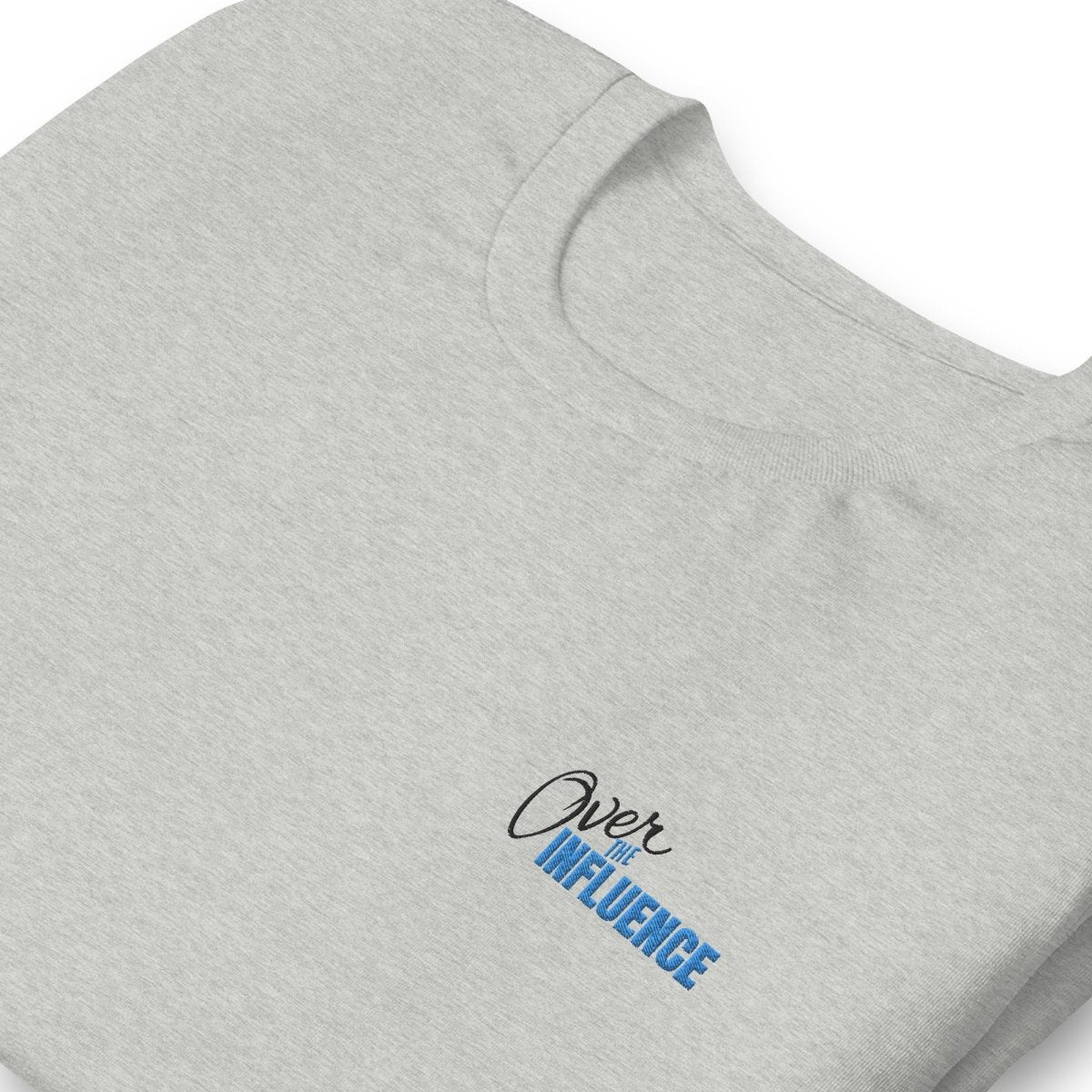 Over the Influence Motivational Embroidered T-Shirt - Empowering Women's Apparel for Confidence & Self-Love | Perfect for Work, Gym & Everyday Wear