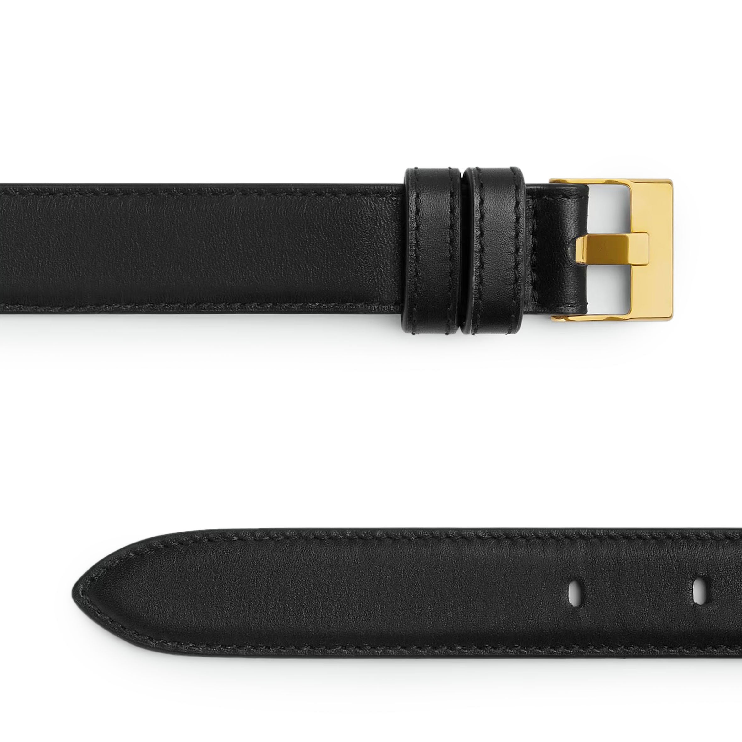 Premium French Calfskin Leather Belt 2.5cm Width - Classic Black Dress Belt for Men | Perfect for Business, Office & Formal Occasions
