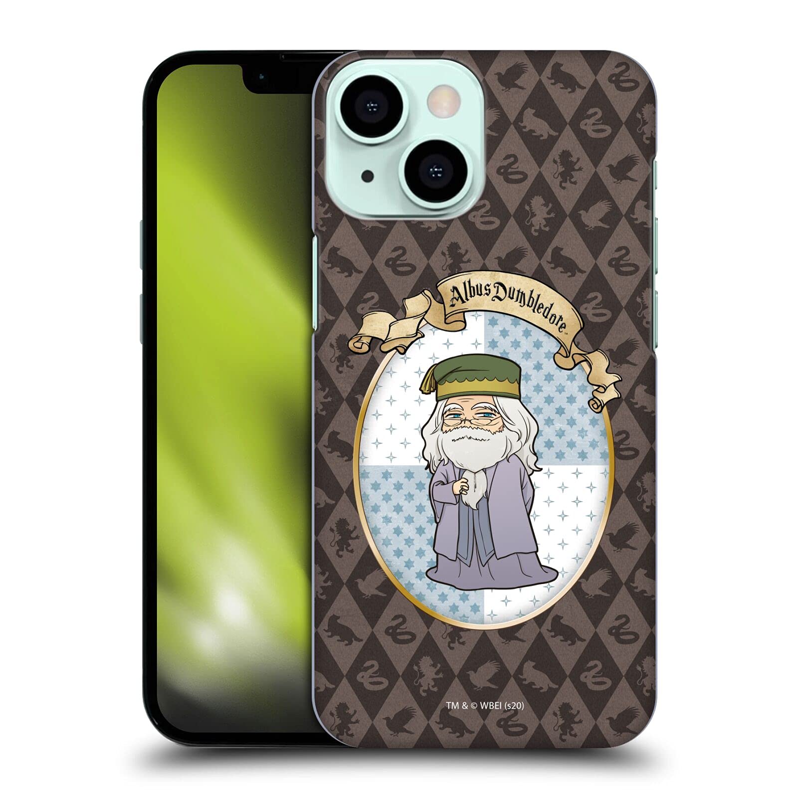 Harry Potter Albus Dumbledore Deathly Hallows iPhone 13 Mini Case | Officially Licensed Hard Back Cover by Head Case Designs | Perfect for Fans, Gifts, and Everyday Protection