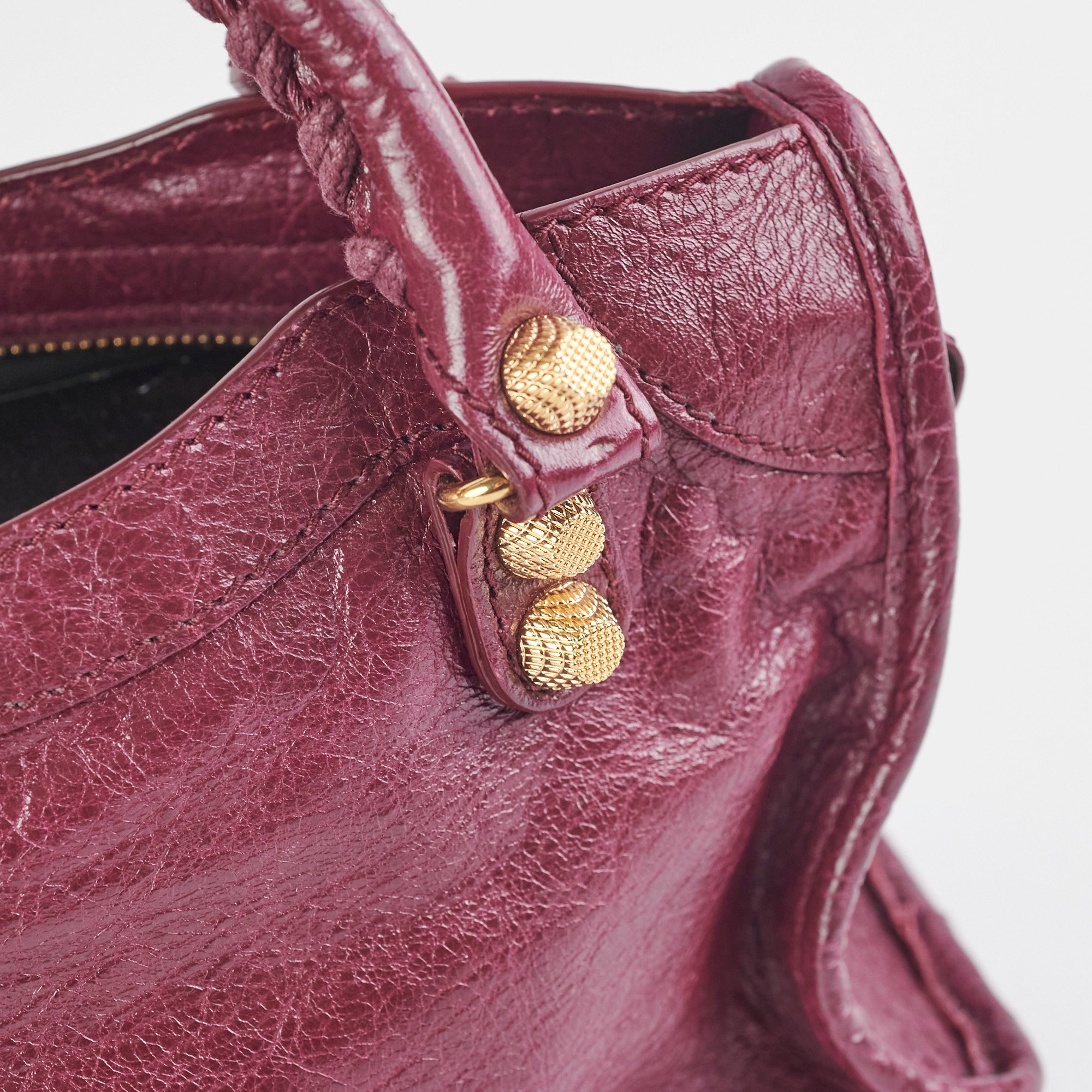 Balenciaga City Mini Crossbody Bag in Burgundy Leather - Stylish & Compact for Everyday Use, Travel, and Night Out