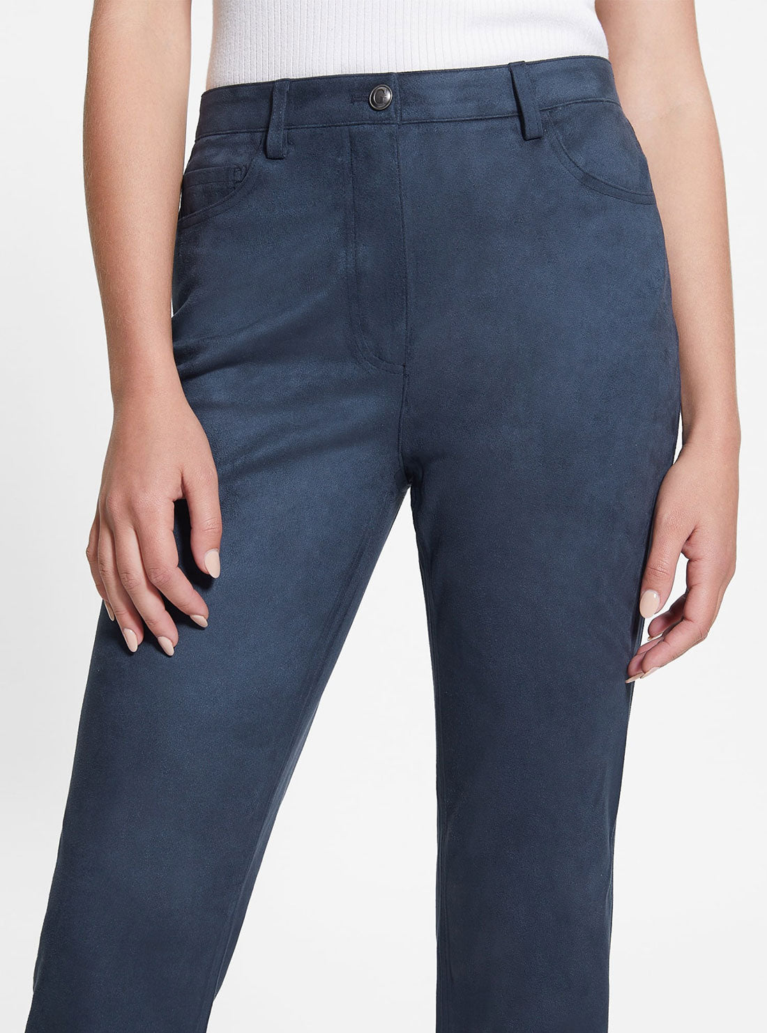 Eco-Friendly Blackened Blue Kelly Straight Leg Pants for Women - Sustainable Fashion for Work, Casual & Everyday Wear