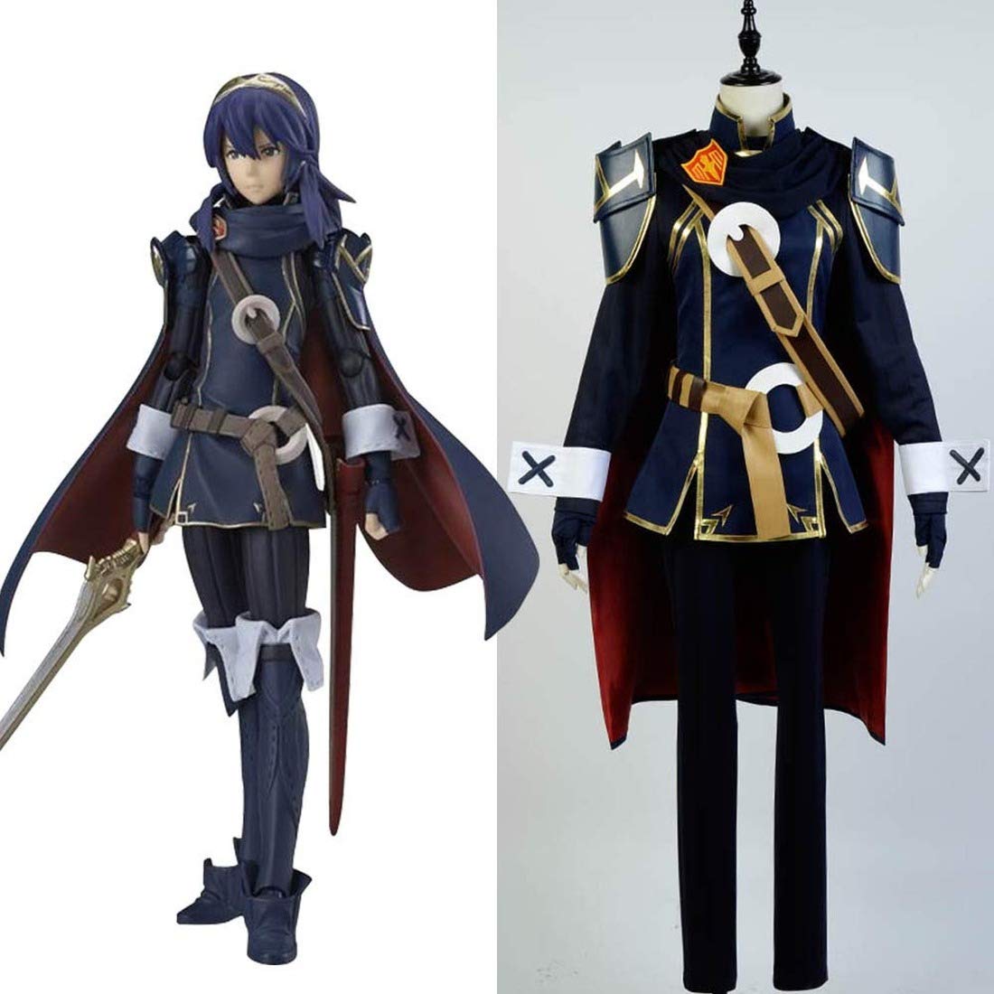 Lucina Cosplay Costume Full Set - Flame Awakening Fire Emblem Character Outfit with Sword for Halloween, Anime Conventions & Role Playing
