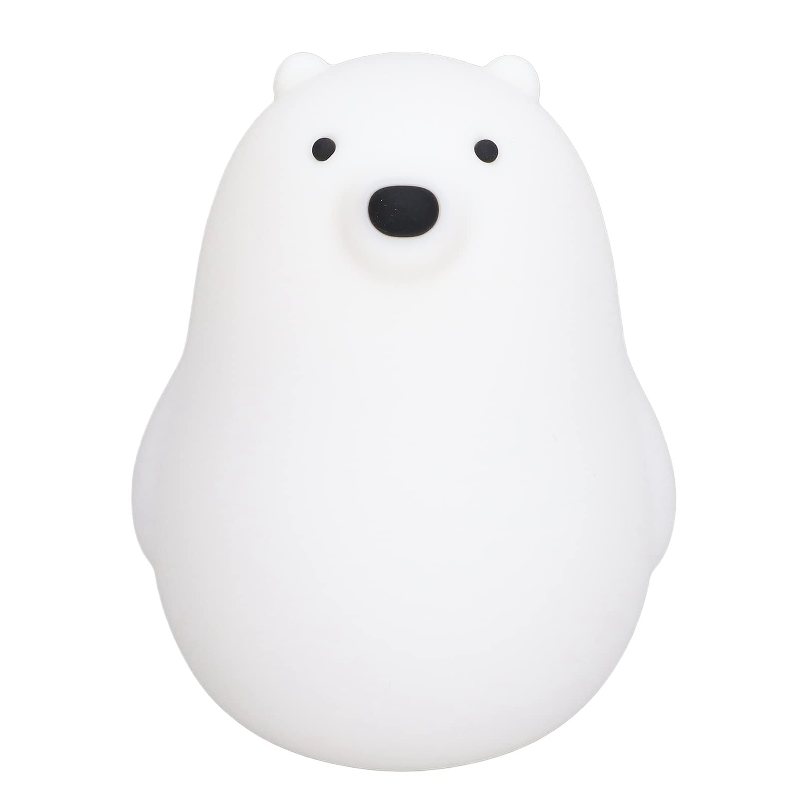 Cute Cartoon White Bear LED Night Light - USB Rechargeable Touch Control Bedside Lamp for Nursery, Kids Room & Bedroom - Perfect for Baby Sleep, Bedtime Reading & Home Decor