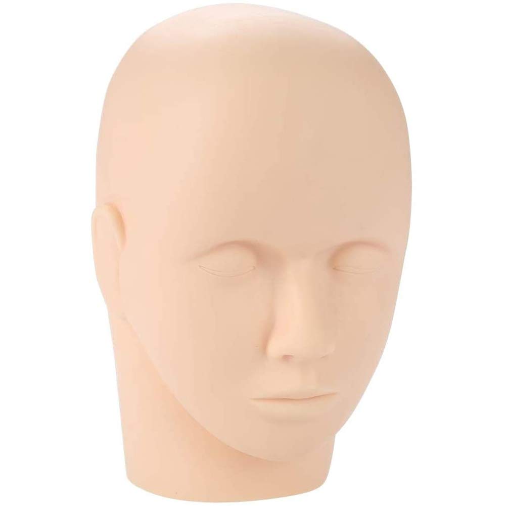 Professional Soft Rubber Makeup Mannequin Head for Eyelash Extension Practice - Cosmetology Training Head for Students & Beginners - Perfect for Salon, Beauty School & Home Practice