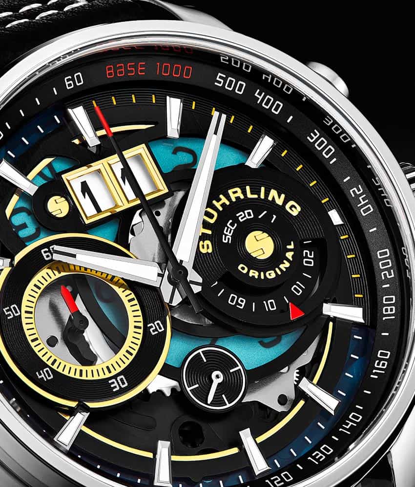 Ace Aviator Chronograph & Tachymeter 4010 Quartz 45mm Men's Watch - Stylish Pilot Watch for Aviation Enthusiasts & Everyday Wear