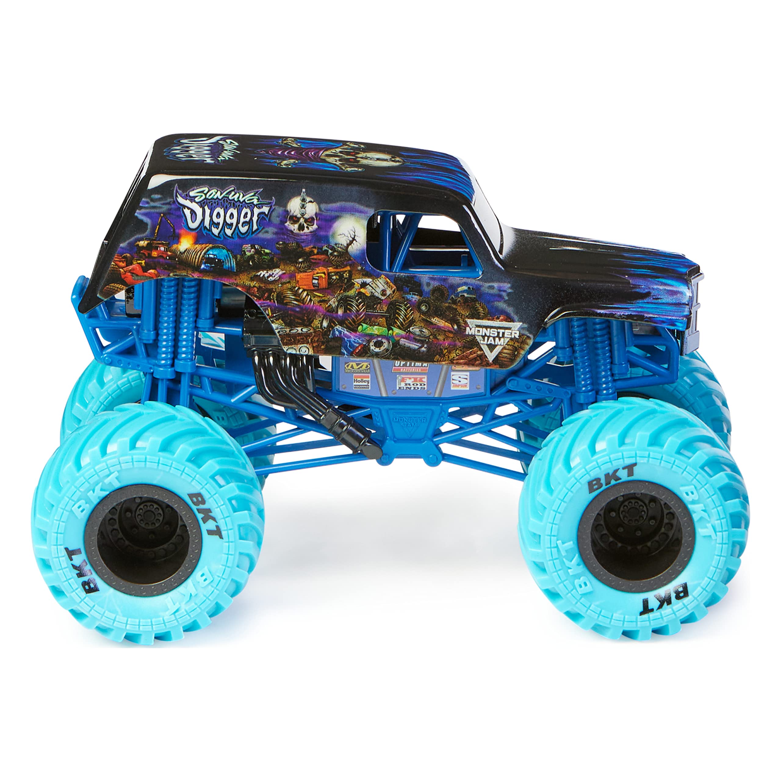 Monster Jam Official Son-uva Digger 1:24 Scale Die-Cast Monster Truck - Collector's Edition Toy for Boys & Girls Ages 3+ | Birthday Gift, Playroom Decor, Racing Game Accessory