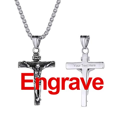 Personalized-Crucifix INRI -Stainless Steel