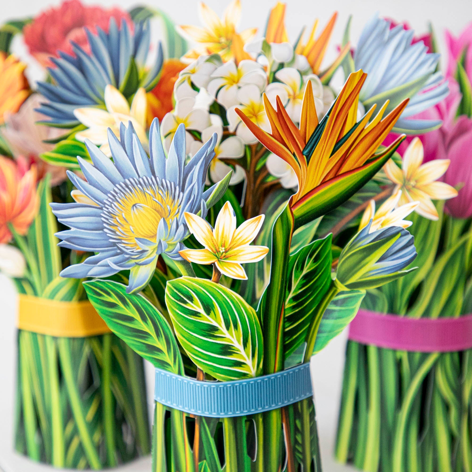 Beautiful Garden Favorites Greeting Card with Flower Bouquets - Perfect for Birthdays, Anniversaries & Special Occasions