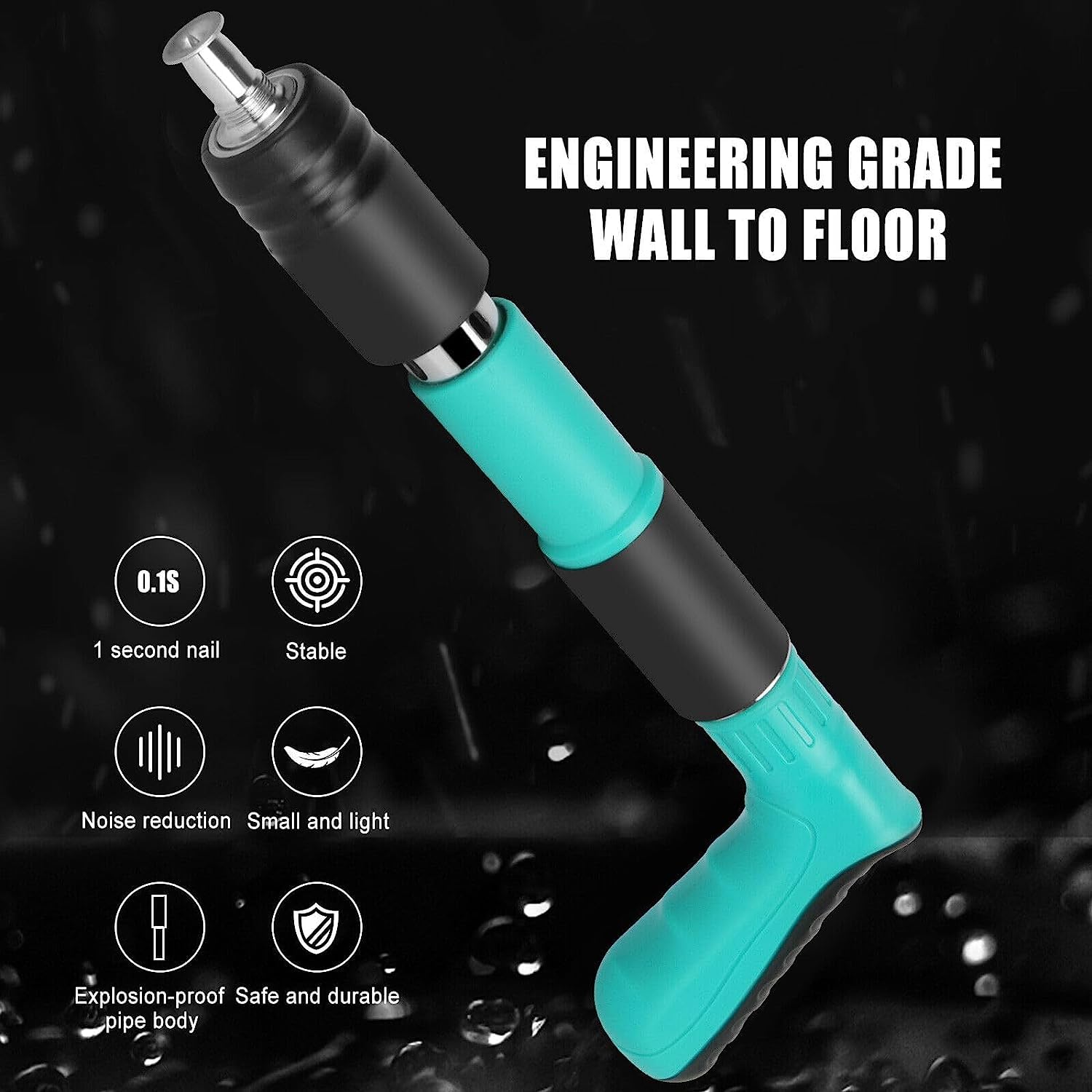 Ignito Manual Steel Nail Gun for Cement Walls - Portable Concrete Nailer with 10 Nails Included - Lightweight & Efficient Construction Tool for Woodworking, Drywall Installation, and Home DIY Projects