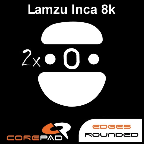 Corepad Skatez Lamzu Inca 8K Mouse Feet - Ultra Smooth Gliding for Gaming Mice - Perfect for Esports, FPS & MOBA Gaming