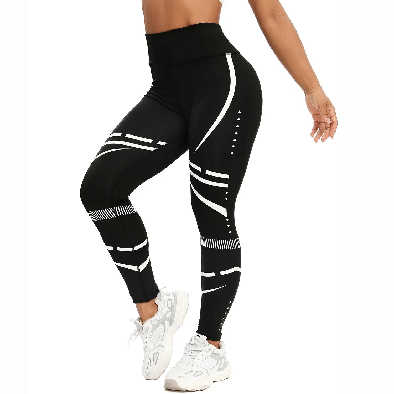Women's High Waist Seamless Yoga Pants - Geo Pattern Fitness Leggings for Running, Gym & Workout | Breathable Sports Tights for Yoga, Pilates & Active Lifestyle