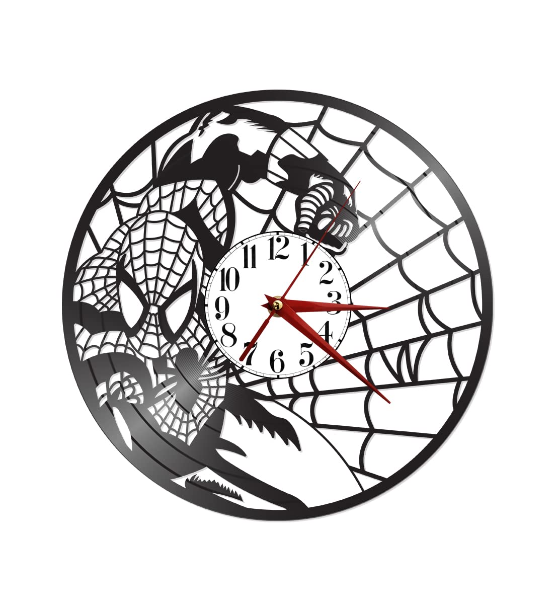 Vinyl Record Wall Clock - Unique Retro Music Decor for Boys Room, Bedroom, Living Room & Office - Functional Vintage Vinyl Wall Art for Music Lovers