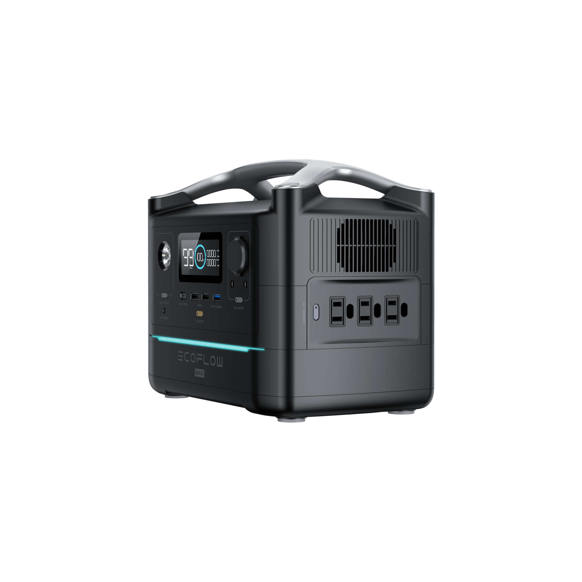 EcoFlow RIVER Max 500W Portable Power Station with 576Wh Capacity | Solar Generator for Camping, RV, Emergency Backup & Outdoor Adventures