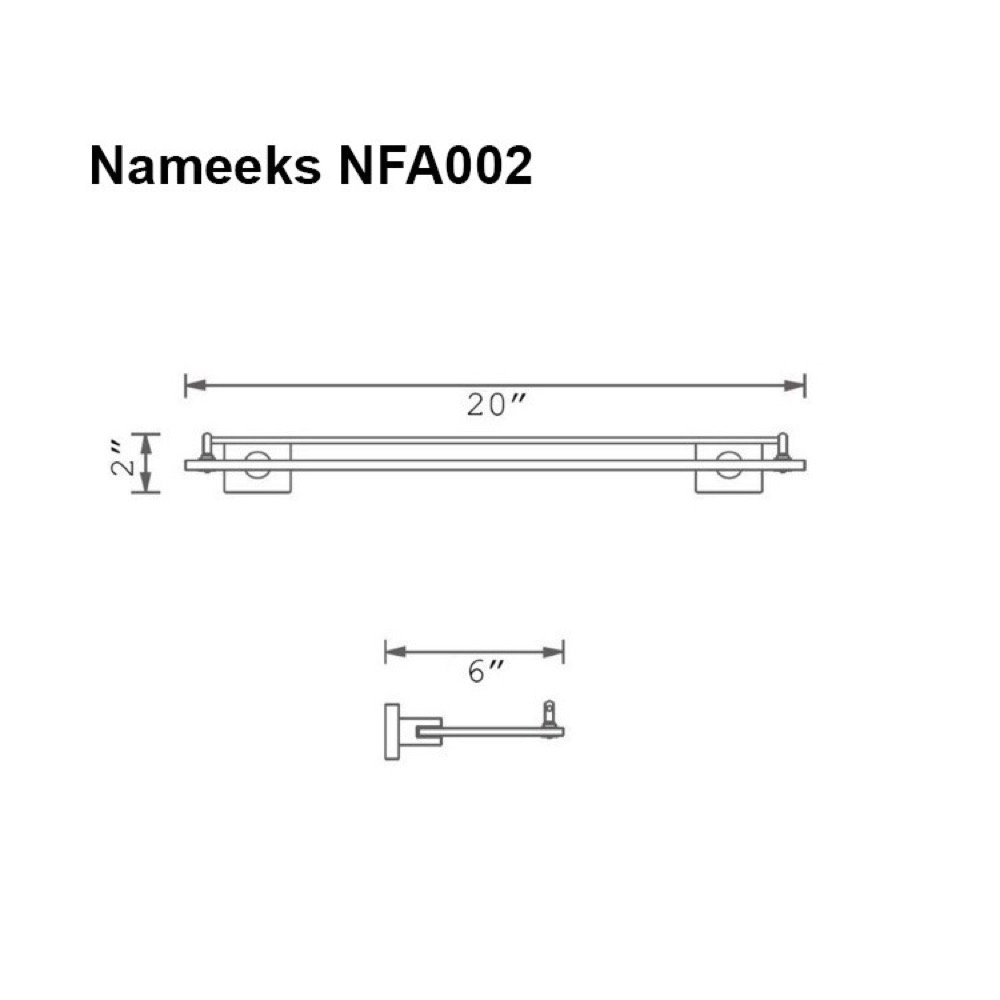 Nameeks NFA002 Chrome Bathroom Shelf - Rustproof Stainless Steel Wall Mounted Storage Organizer for Shower, Bathtub & Toilet Essentials - Perfect for Small Spaces & Modern Bathrooms