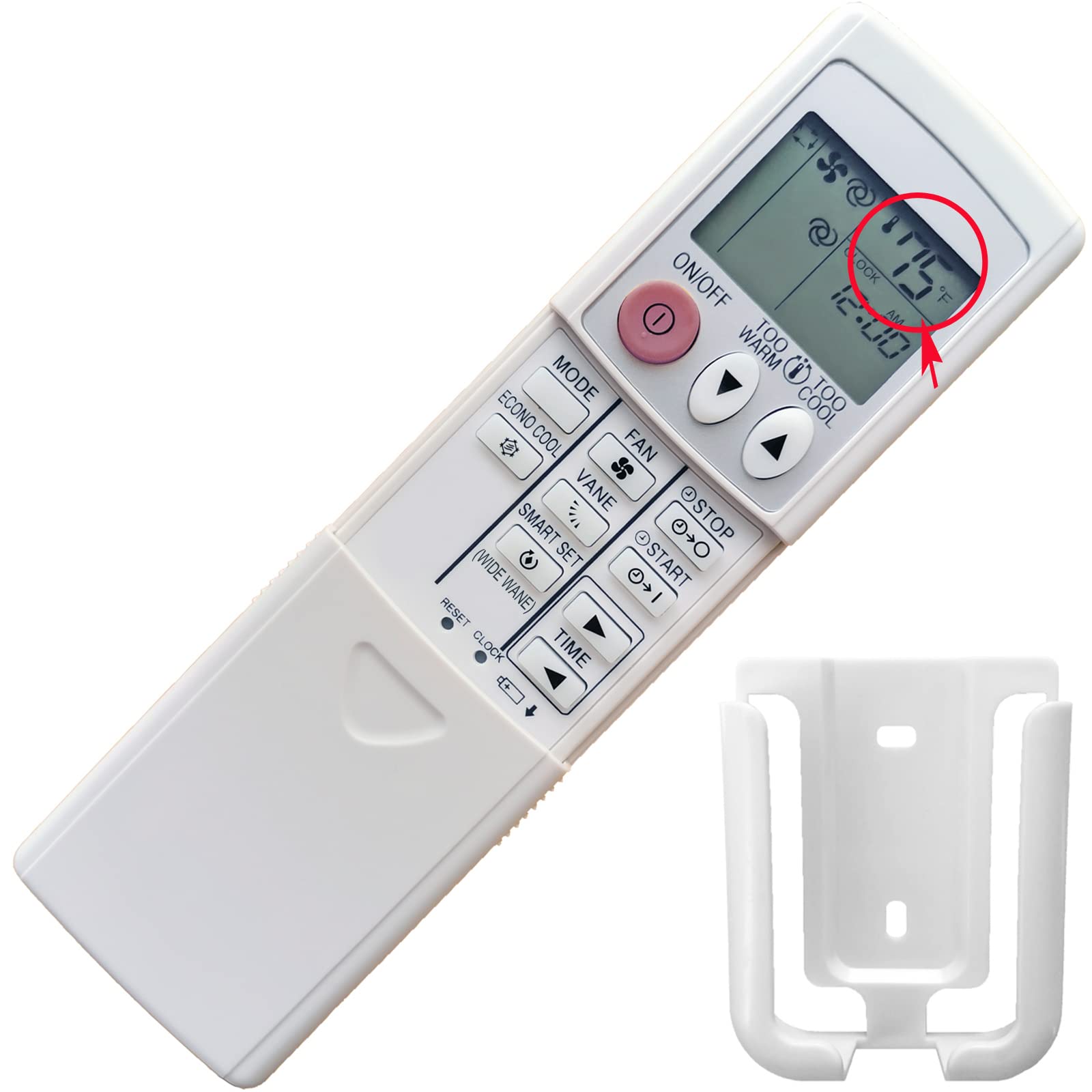 Original Mitsubishi Electric AC Remote Control Replacement - Compatible with E2263F426, NTXWMT18A112AA, NTXWMT24A112AA, NTXWEL18A112AA, NTXWEL24A112AA - Perfect for Home & Office Air Conditioner Use