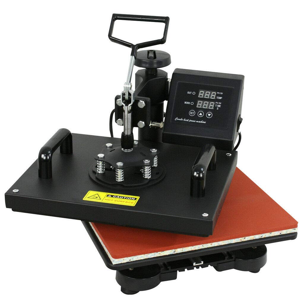 5-in-1 Heat Press Machine for T-Shirt, Mug, Hat & Plate Transfer - Professional Sublimation Printing Equipment for DIY Crafts & Small Business (Perfect for Custom Apparel, Promotional Items & Personalized Gifts)