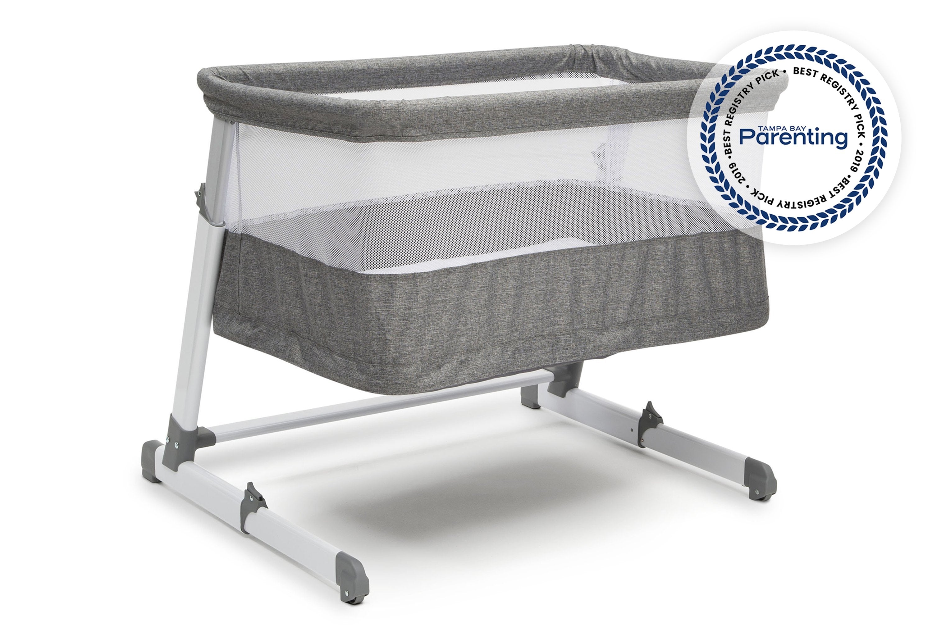 Simmons Kids Room2Grow Convertible Bassinet - Adjustable Crib for Newborn to Toddler | Nursery Bedside Sleeper for Safe Co-Sleeping | Perfect Baby Gift for Shower & New Parents