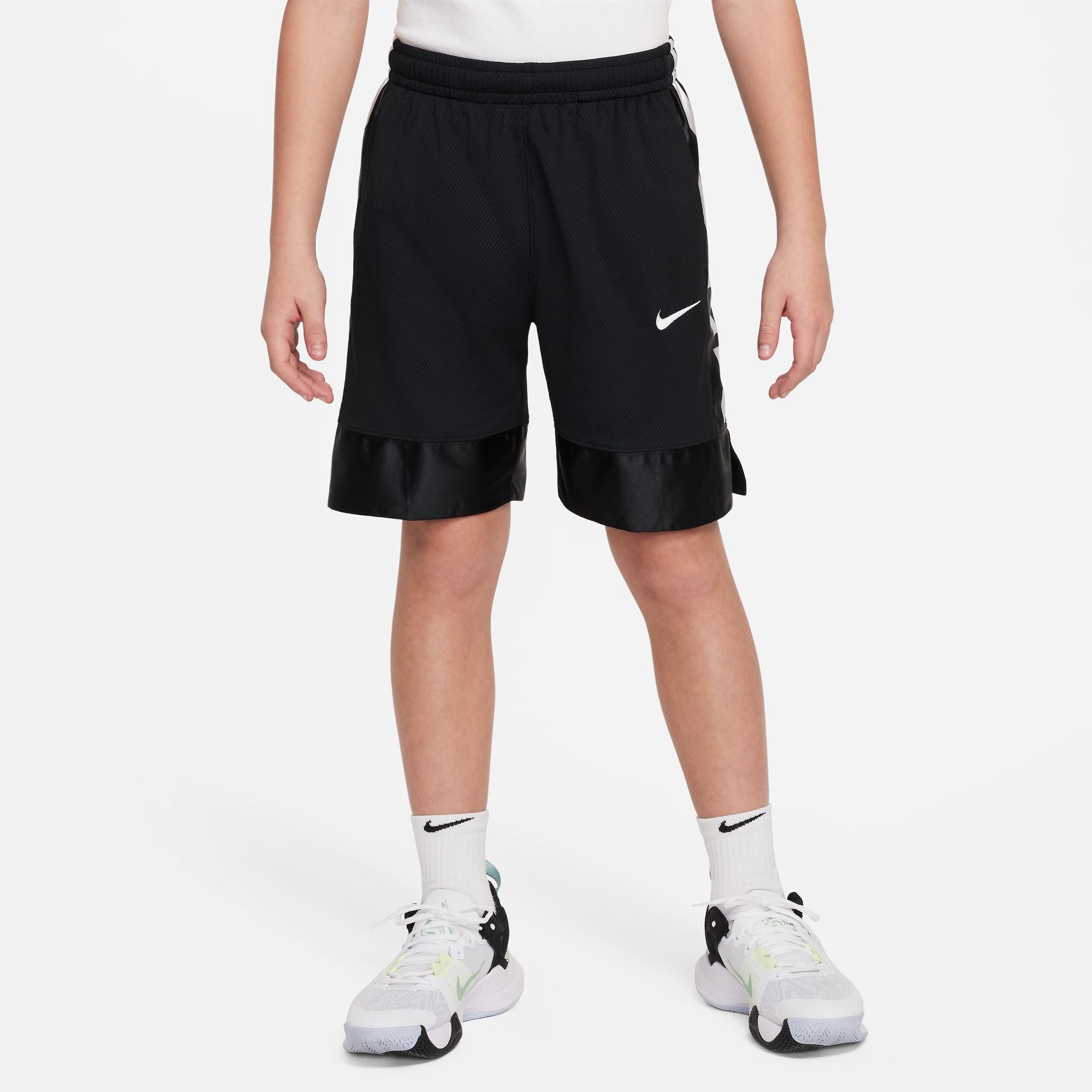 Nike Elite 23 Stripe Basketball Shorts for Boys - Breathable Mesh Fabric with Moisture-Wicking Technology - Perfect for Basketball Games, Training, and Casual Wear