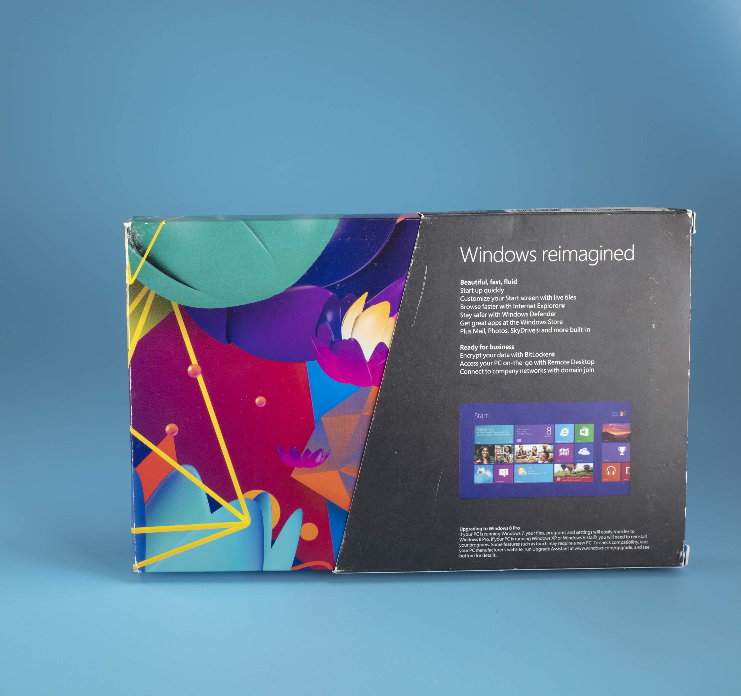 Microsoft Windows 8 Pro Upgrade - Genuine Software for PC & Laptop | Boost Productivity for Home Office, Business & Gaming Use