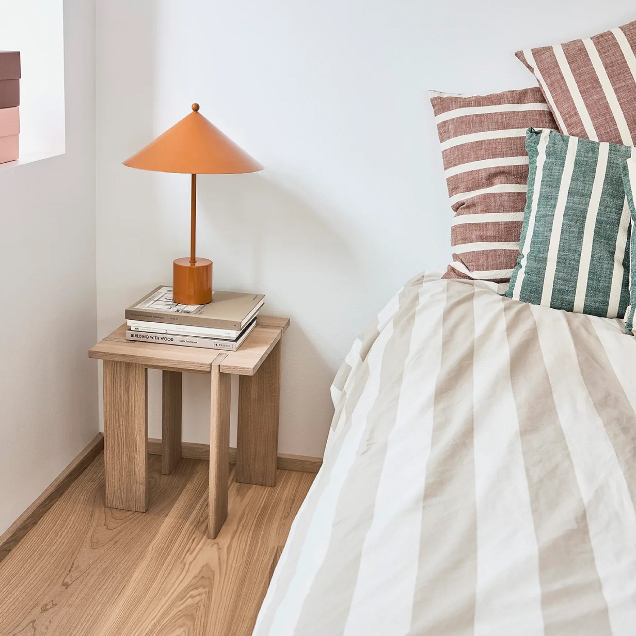 OYOY OY Square Side Table - Natural Wood High End Table for Living Room, Bedroom & Office | Modern Scandinavian Furniture for Home Decor