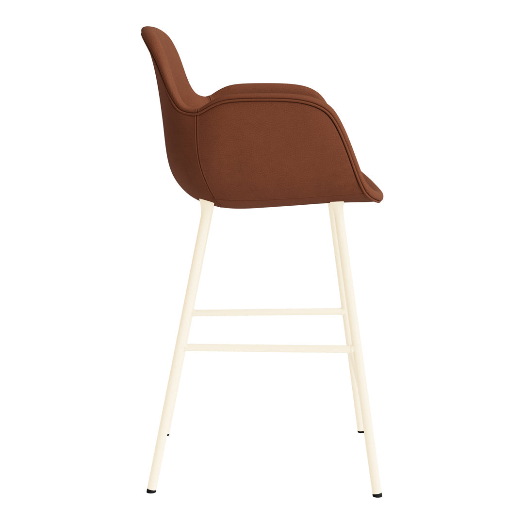 Form Counter Armchair - Fully Upholstered Modern Bar Stool for Kitchen Island, Breakfast Nook & Home Bar Seating