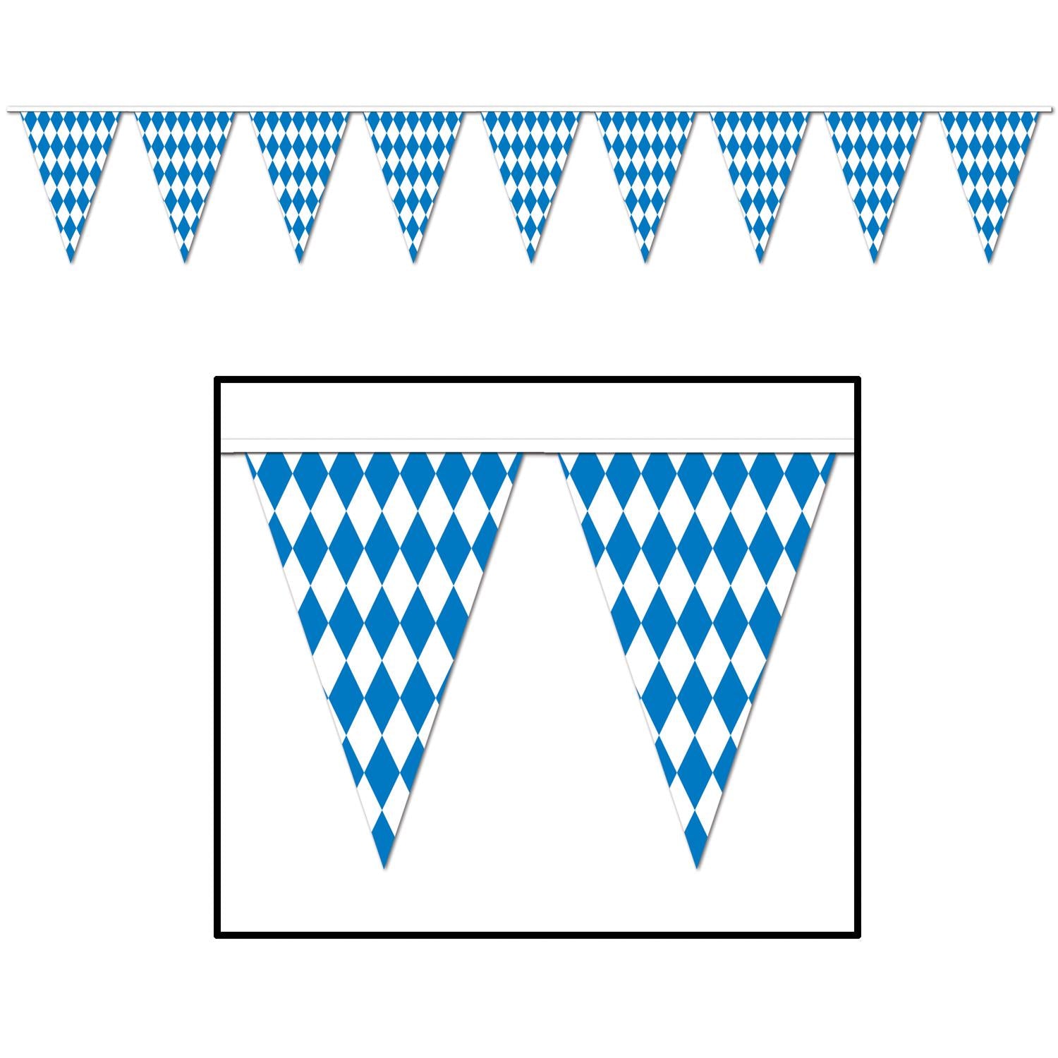 12 Pack Beistle 30 ft Oktoberfest Pennant Banner - German Beer Festival Decorations for Party, Pub & Outdoor Celebrations