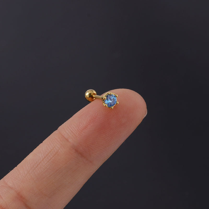 20G CZ Stud Earrings for Tragus and Upper Lobe Piercing - Hypoallergenic Stainless Steel Body Jewelry for Women | Perfect for Daily Wear, Parties, and Special Occasions