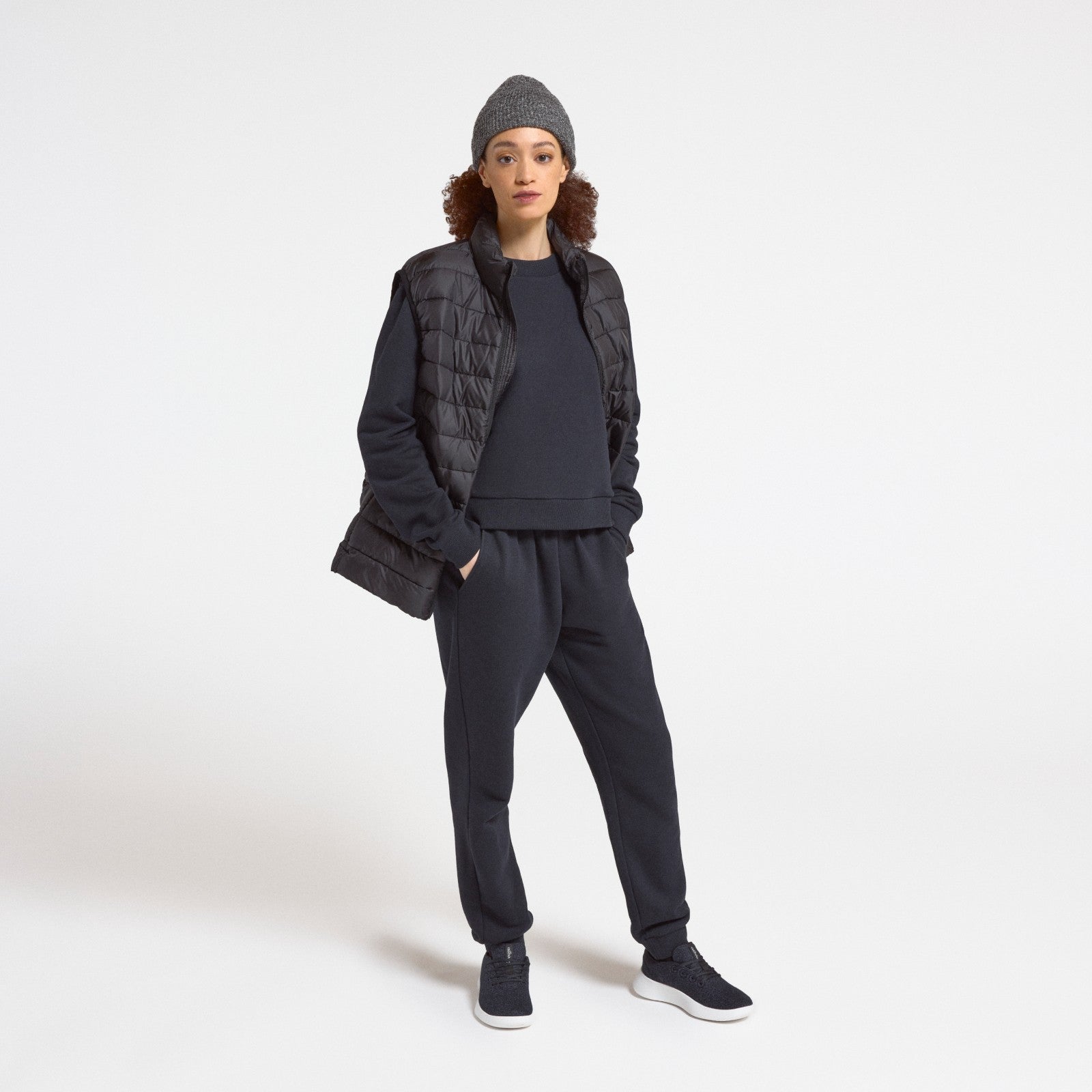 Women's Merino Wool Blend Sweatpants - Soft Thermal Joggers for Winter & Lounge - True Black - Perfect for Yoga, Running & Casual Wear