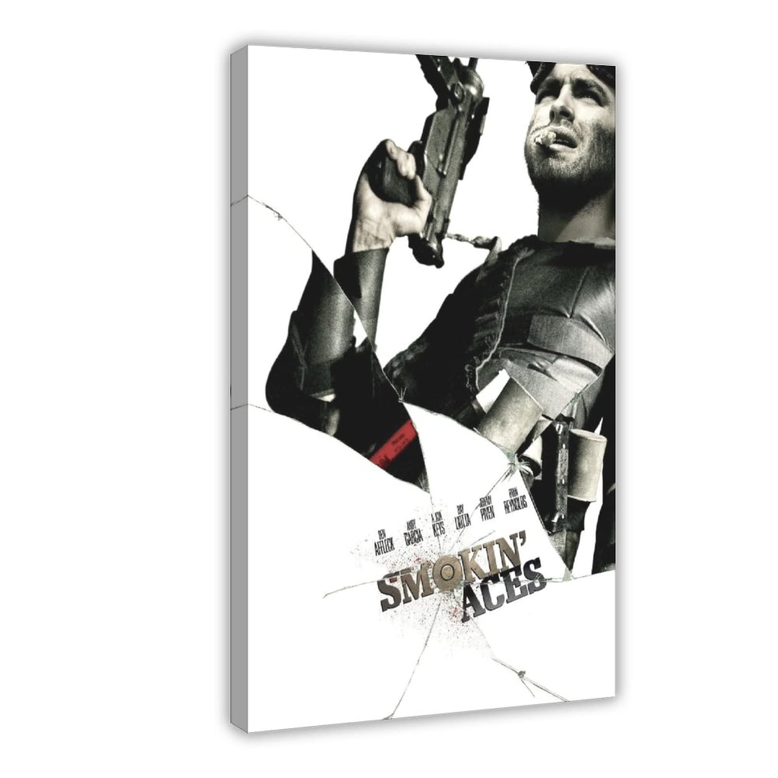 Smokin Aces Movie Poster - 12x18 inch (30x45cm) Canvas Wall Art for Dorm, Bedroom, Office & Cafe Decor - Perfect Gift for Movie Lovers & Home Theater Enthusiasts