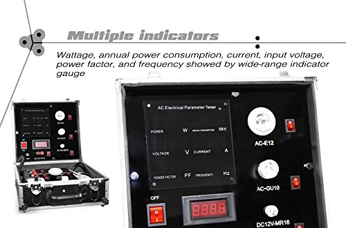 Portable Multi-Function Aluminum LED Demo Case - Universal LED Tester for Light Bulbs, Sample Display with Pulleys & Telescoping Rod (Small) | Perfect for Electricians, LED Testing & Trade Show Displays