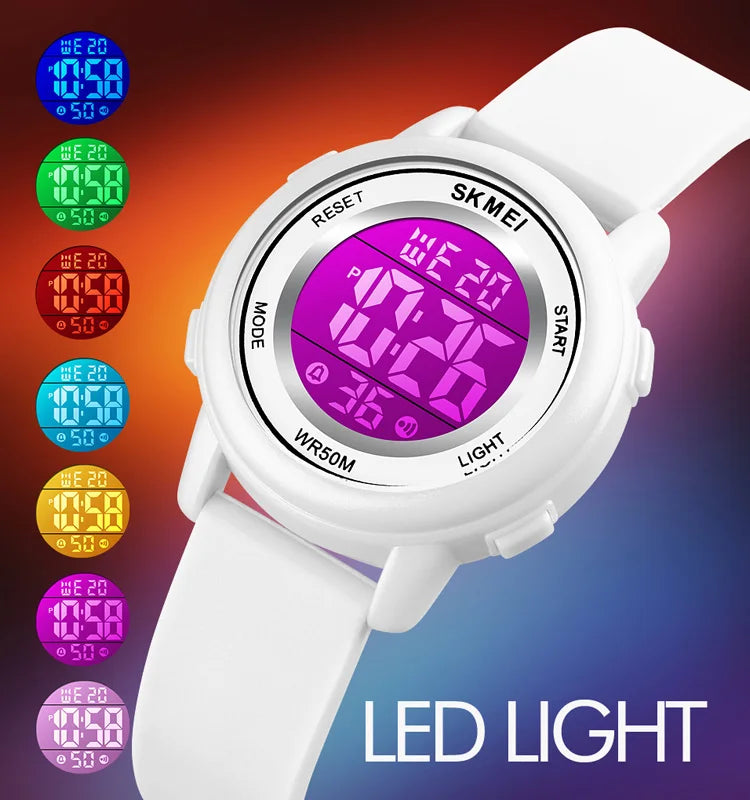 Waterproof Digital Sports Watch for Men & Women - LED Display, Stopwatch, Alarm - Perfect for Running, Swimming, Gym & Outdoor Activities