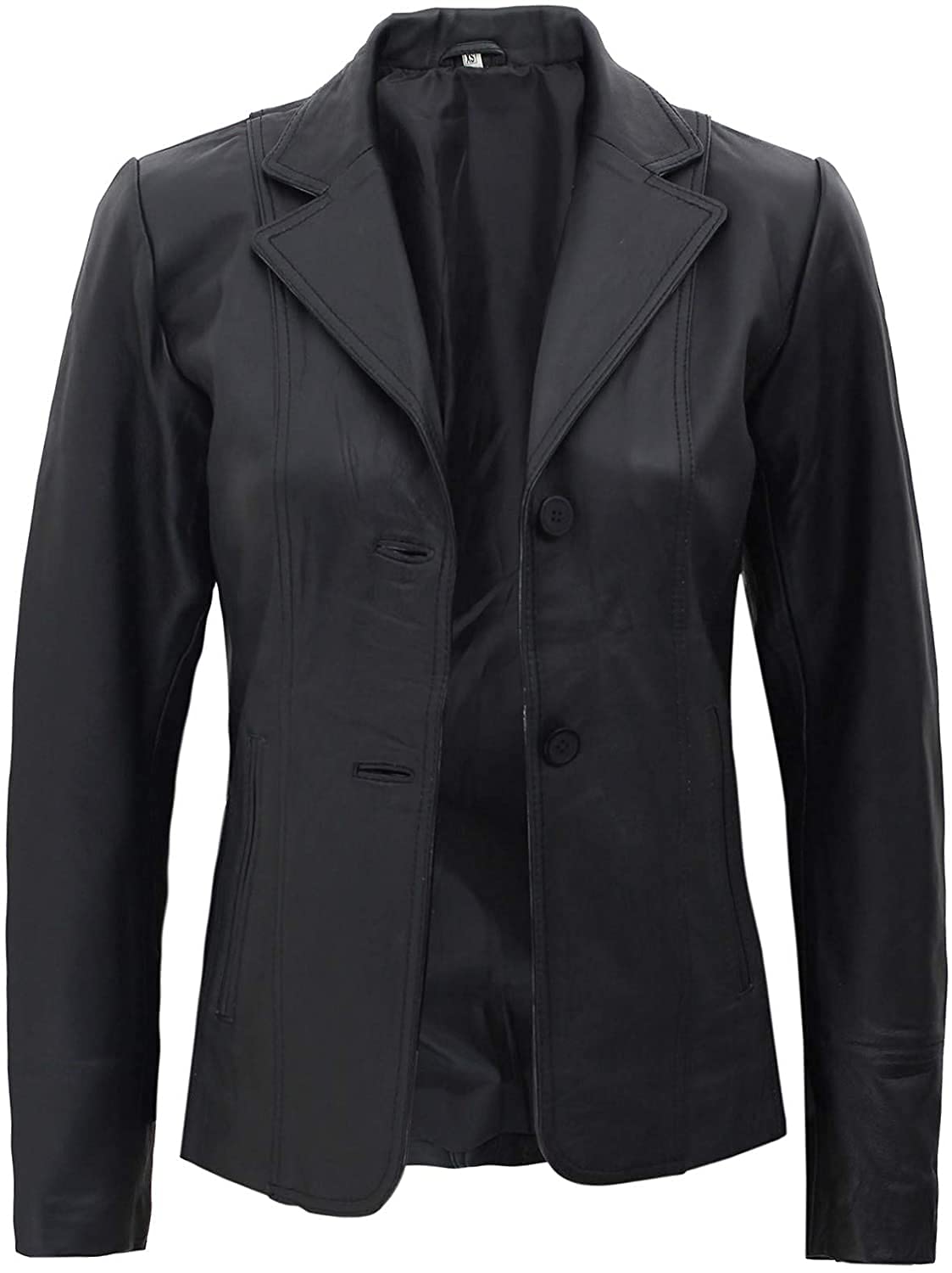 Genuine Lambskin Leather Blazers for Women - Business Casual Blazer Jackets - Premium Women's Office Wear for Professional Meetings & Dinner Dates