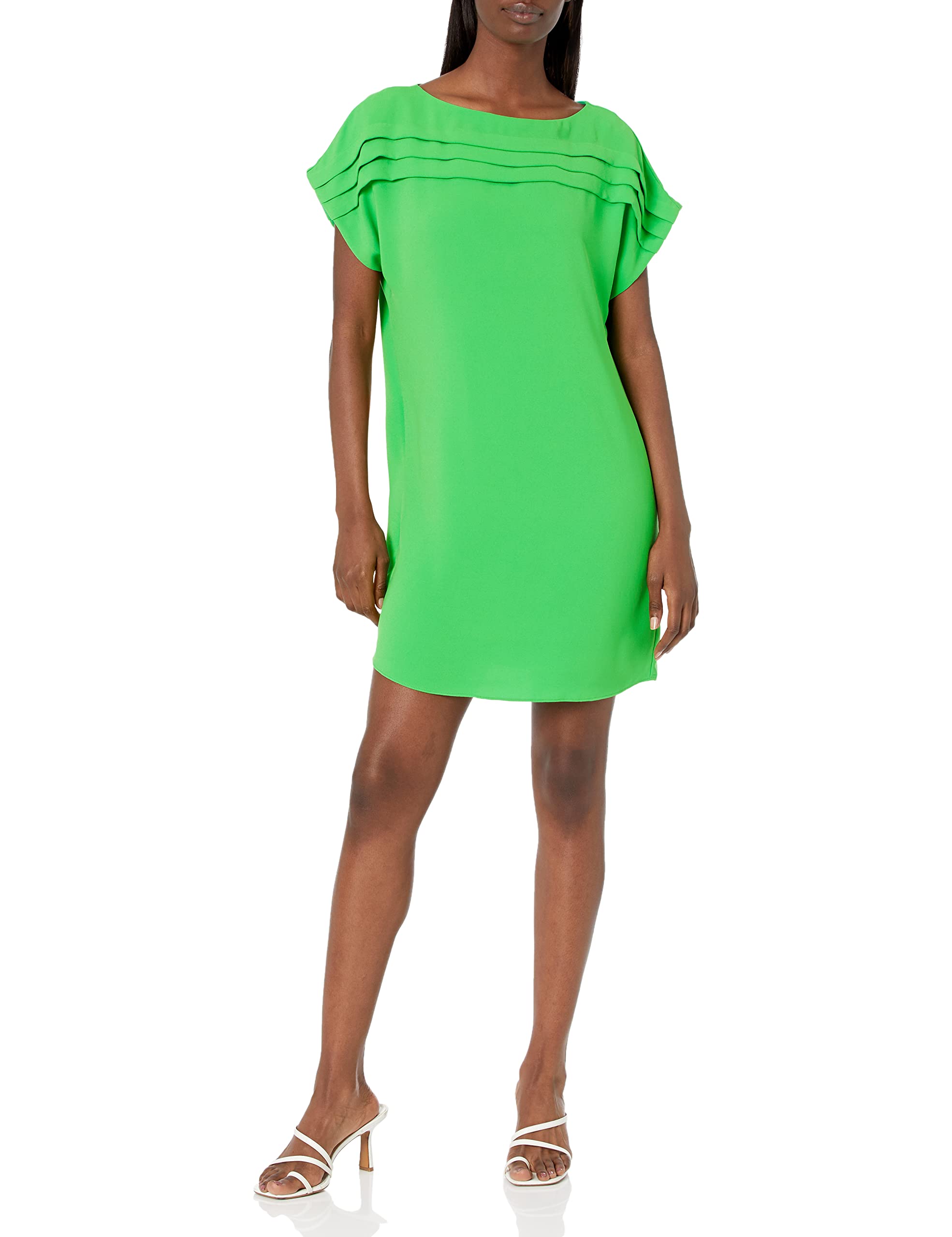 Trina Turk Women's Pleated Midi Dress - Flowy A-Line Summer Dress with Pockets, Casual & Party Wear for Women | Perfect for Brunch, Weddings & Office Outfits