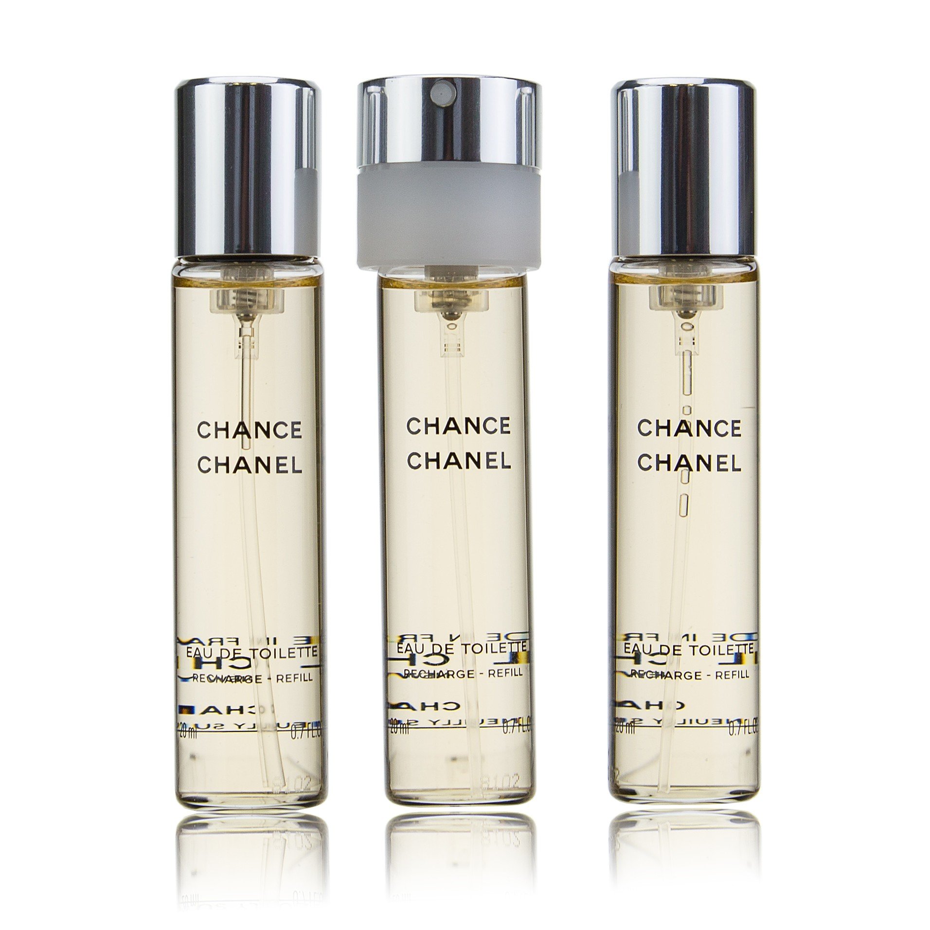 CHANCE Eau de Toilette Vaporisateur Twist & Spray Refill 3x20ml - Fresh Floral Fragrance for Women, Day & Night Wear, Gift Idea
