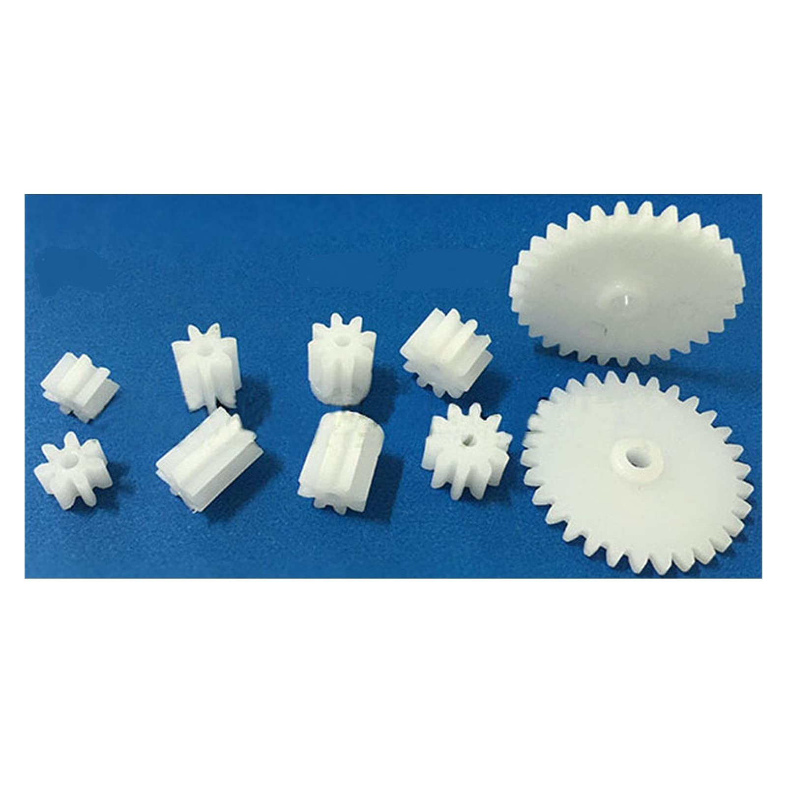 10PCS Modulus M 0.8 Plastic Gear Set - 72A 82A Shoulder 102A 303A 0.8M Gears with 10 Teeth 2mm Tight Fit - Perfect for 3D Printers, RC Cars, Robotics and DIY Mechanical Projects