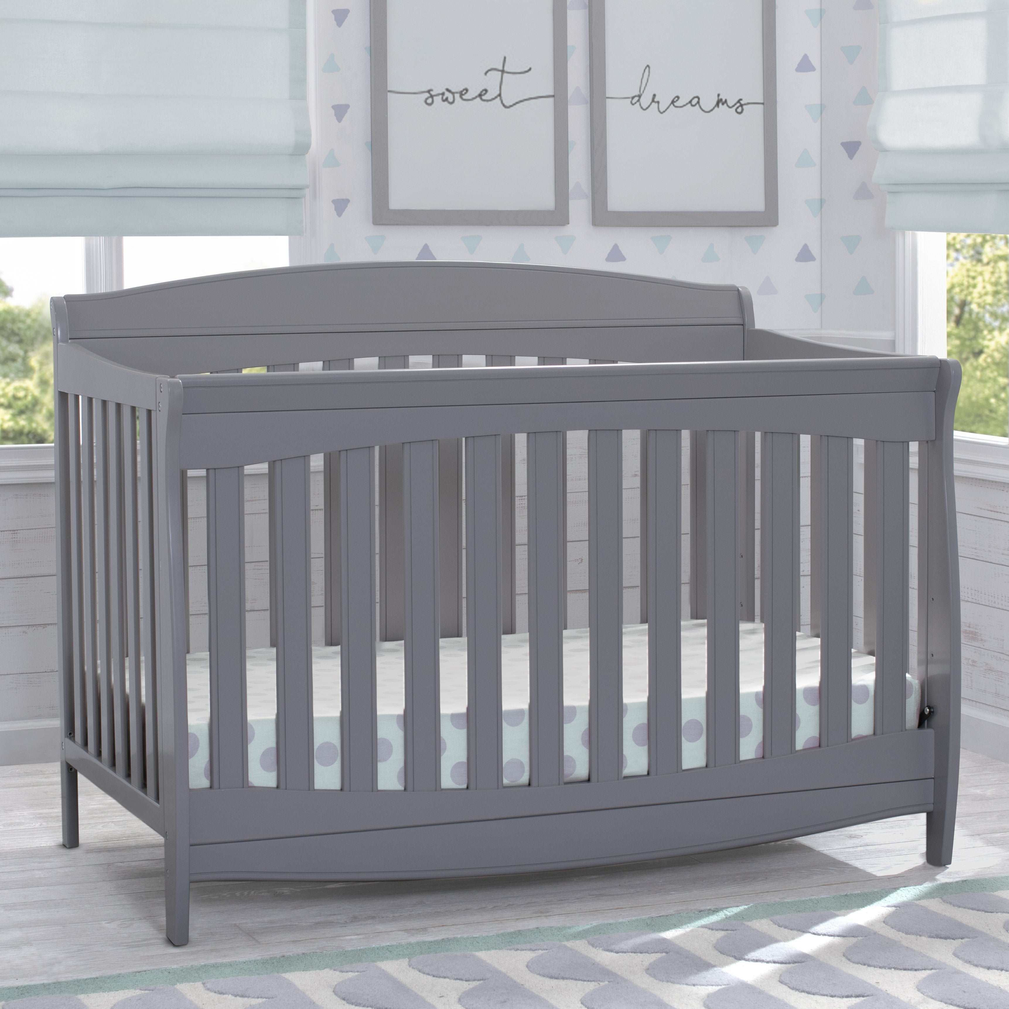 Colton 6-in-1 Convertible Baby Crib - Toddler Bed, Daybed & Full-Size Bed - Safe Nursery Furniture for Newborn to Teen - Perfect for Modern Nurseries & Kids' Bedrooms