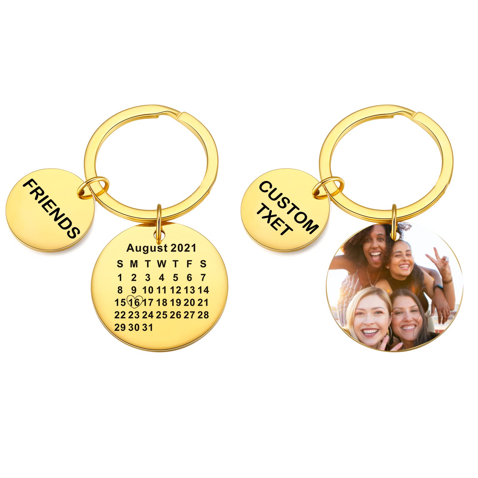 Custom Photo Keychain - Personalized Couple Keyring for Boyfriend, Husband & Wedding Gifts | Unique Birthday Present for Her | Perfect for Anniversaries, Valentine's Day & Romantic Occasions