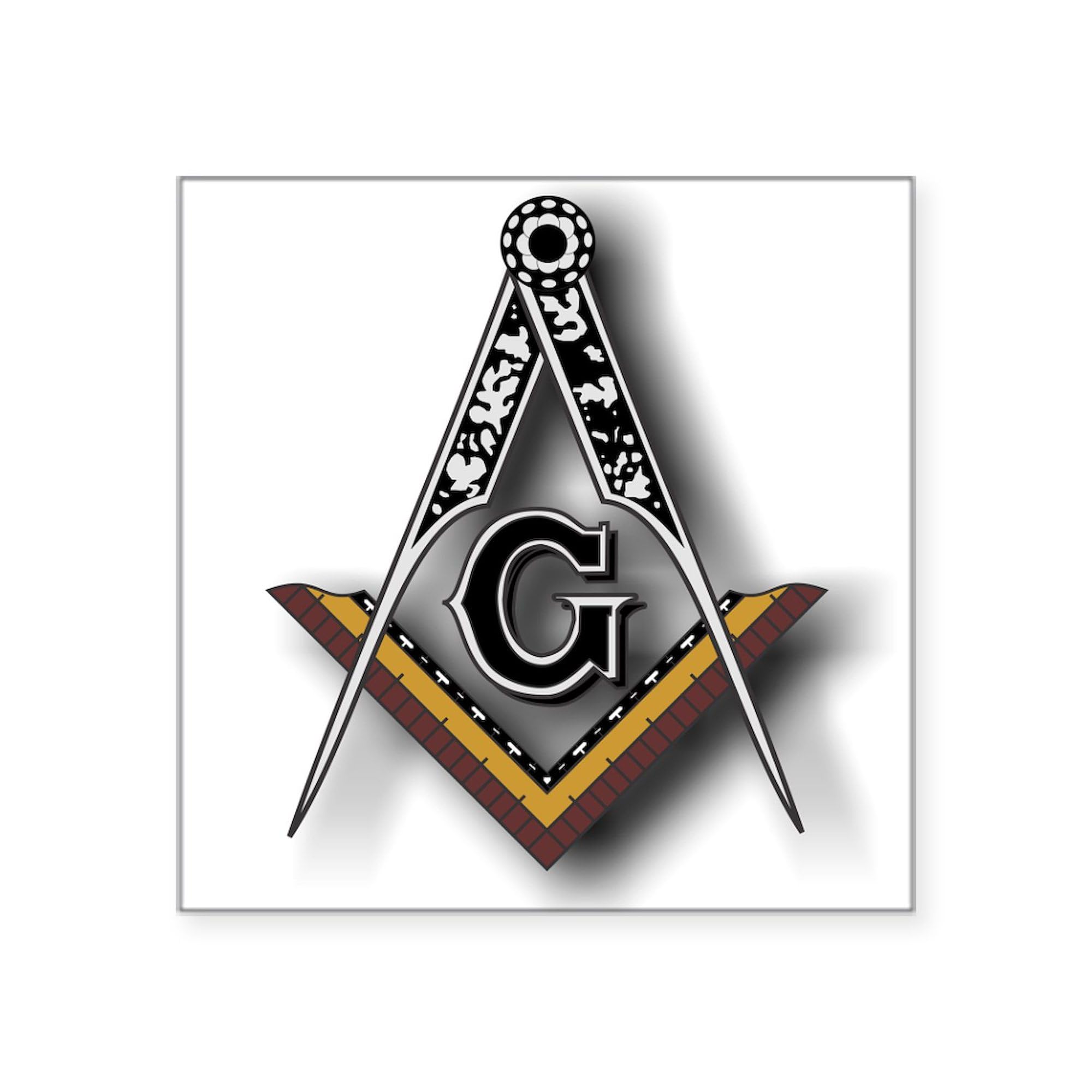 Masonic Square and Compass Car Decal - 3x3 Inch Durable Bumper Sticker for Cars, Trucks & Laptops - Perfect for Freemason Brotherhood Gifts & Vehicle Accessories