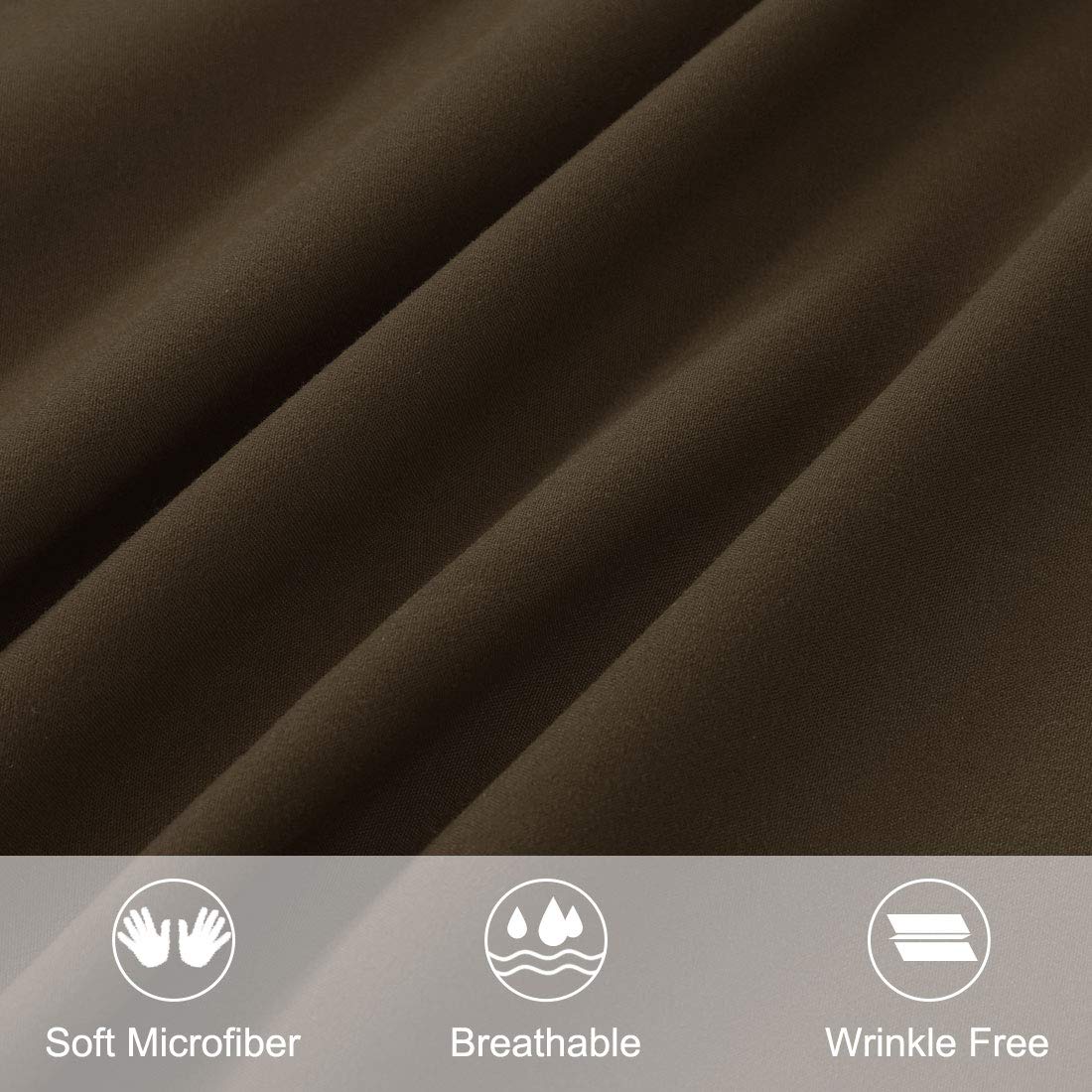 PiccoCasa Body Pillow Case - 20x54 Inch Soft Brushed Microfiber Pillow Cover with Envelope Closure - Hypoallergenic Long Body Pillowcase for Adults (Brown) - Perfect for Sleeping, Lounging & Pregnancy Support
