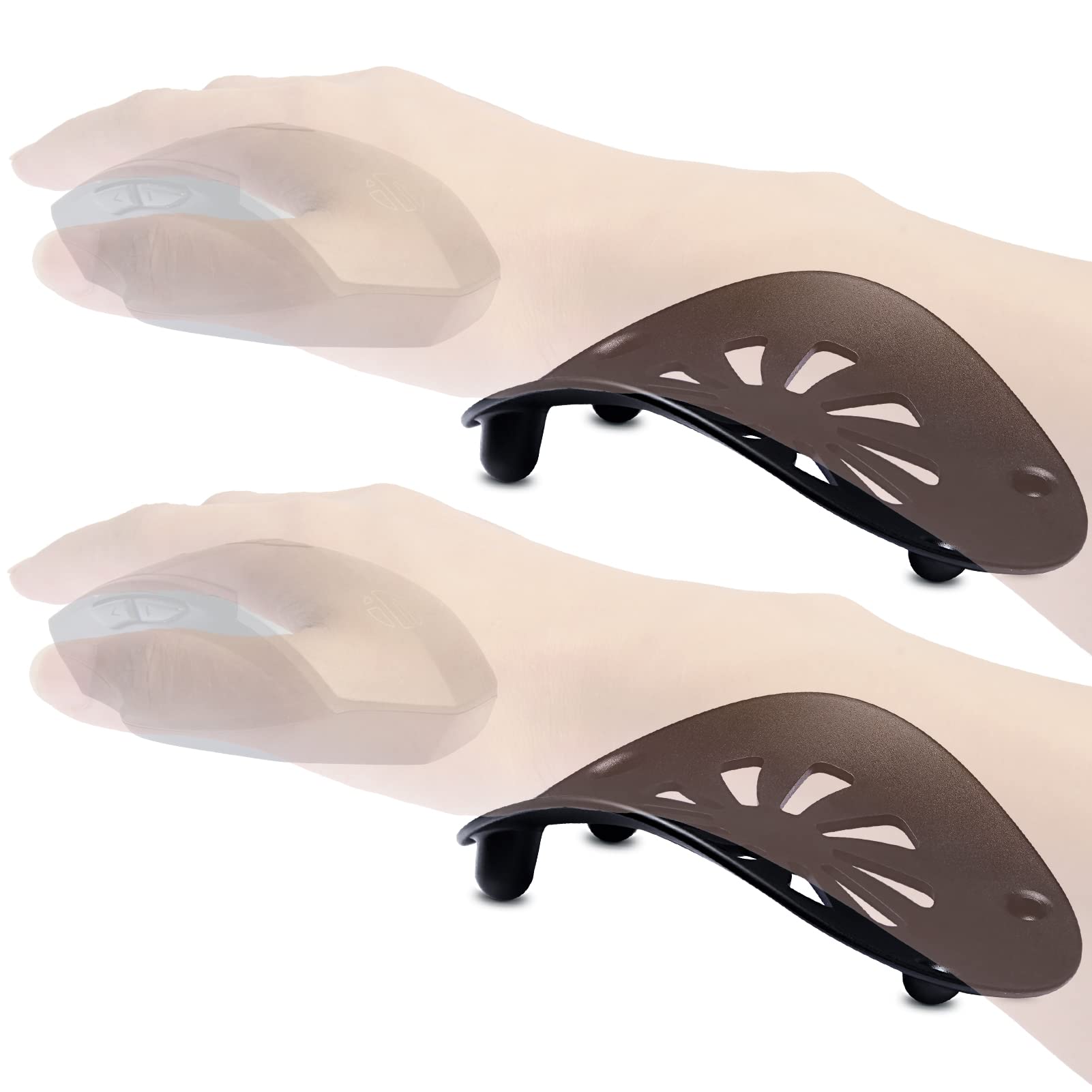 Ergonomic Mouse Wrist Rest - 2 Pack Breathable Sliding Palm Support for Computer Keyboard & Gaming - Comfortable Office & Home Workspace Accessories (Perfect for Long Hours Typing & PC Gaming)
