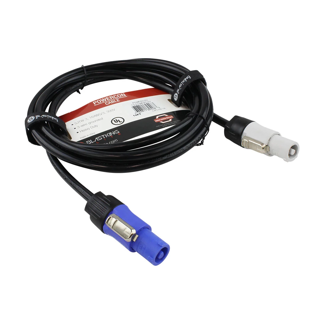 Blastking C2PCON Powercon to Powercon Cable 10 Feet - High-Quality Audio Power Connector for Live Sound & Stage Equipment