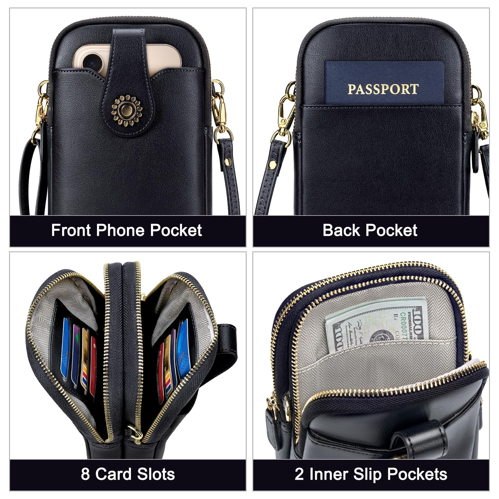Stylish Peacocktion Small Crossbody Bag for Women - Compact Phone Purse with Adjustable Shoulder Strap | Perfect for Travel, Shopping & Everyday Use