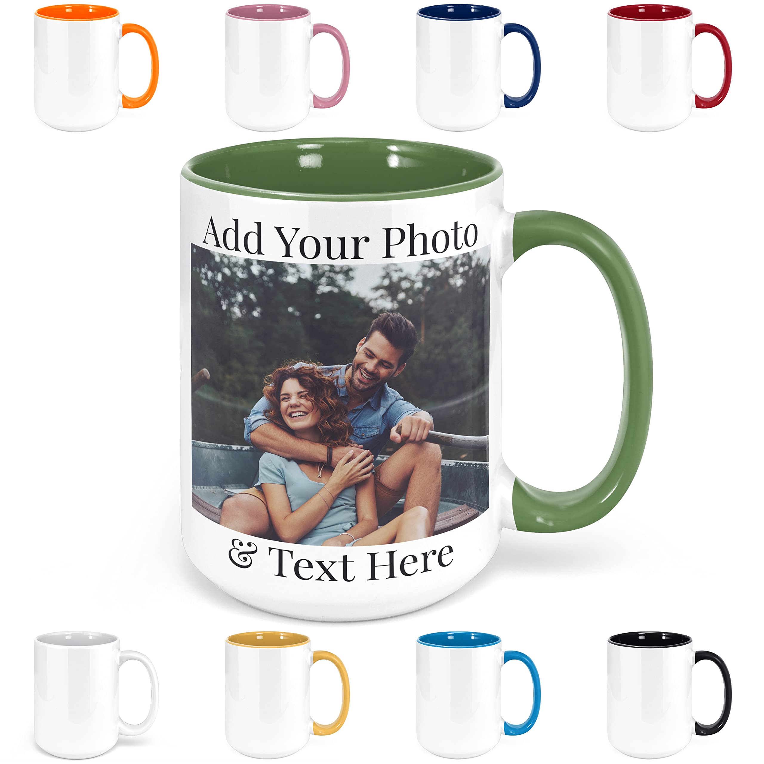 Custom Photo Coffee Mug 15oz - Personalized Ceramic Cup for Gifts & Daily Use