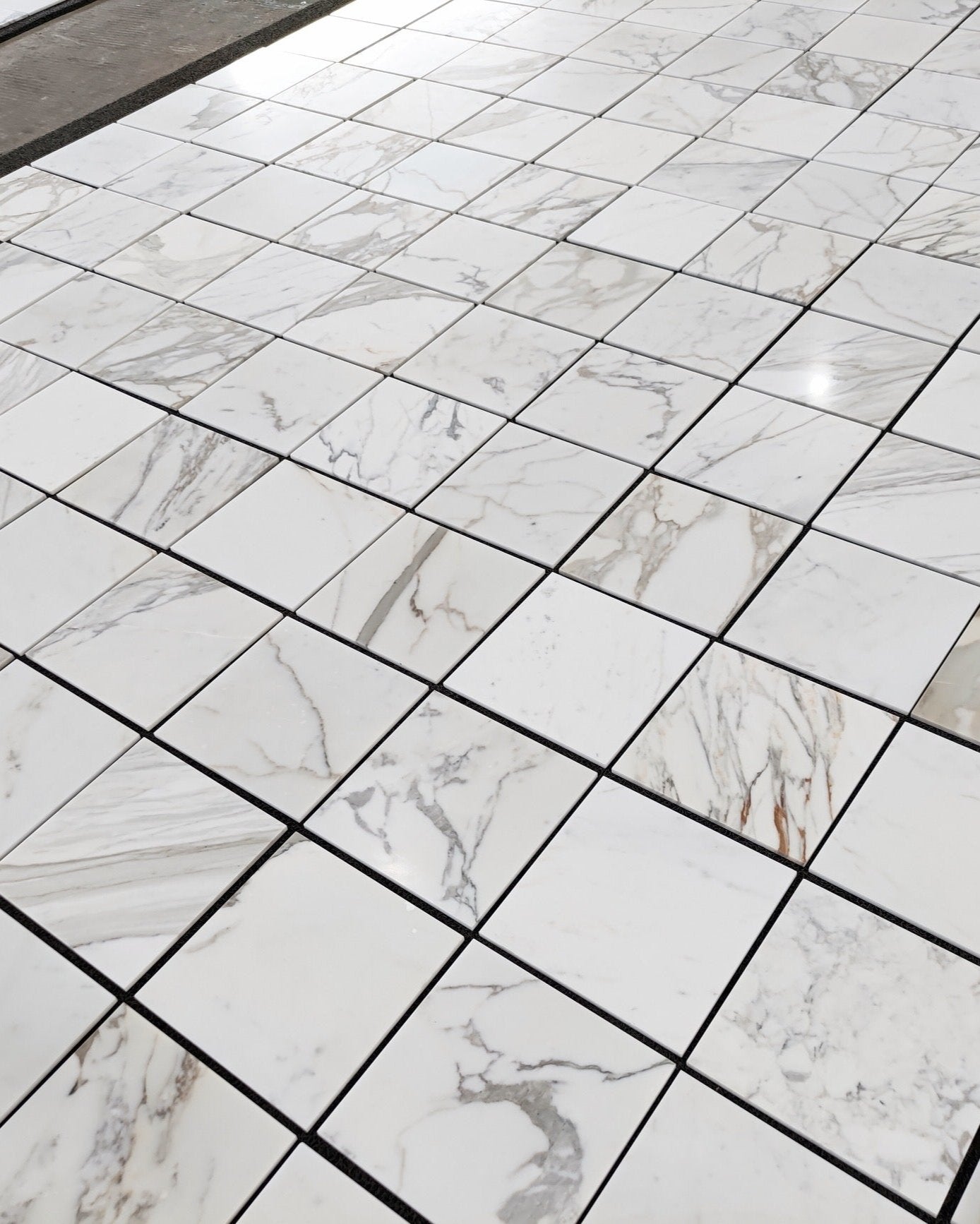 Premium Calacatta Gold Marble Tile 12x12 Inches - Polished or Honed Finish for Kitchen Backsplash, Bathroom Flooring & Luxury Home Decor