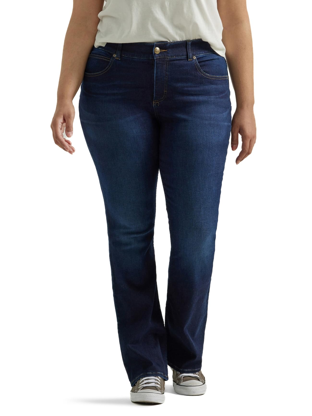 Lee Women's Plus Size Ultra Lux Comfort with Flex Motion Bootcut Jeans - Stretchy Denim Pants for Casual Wear & Everyday Comfort