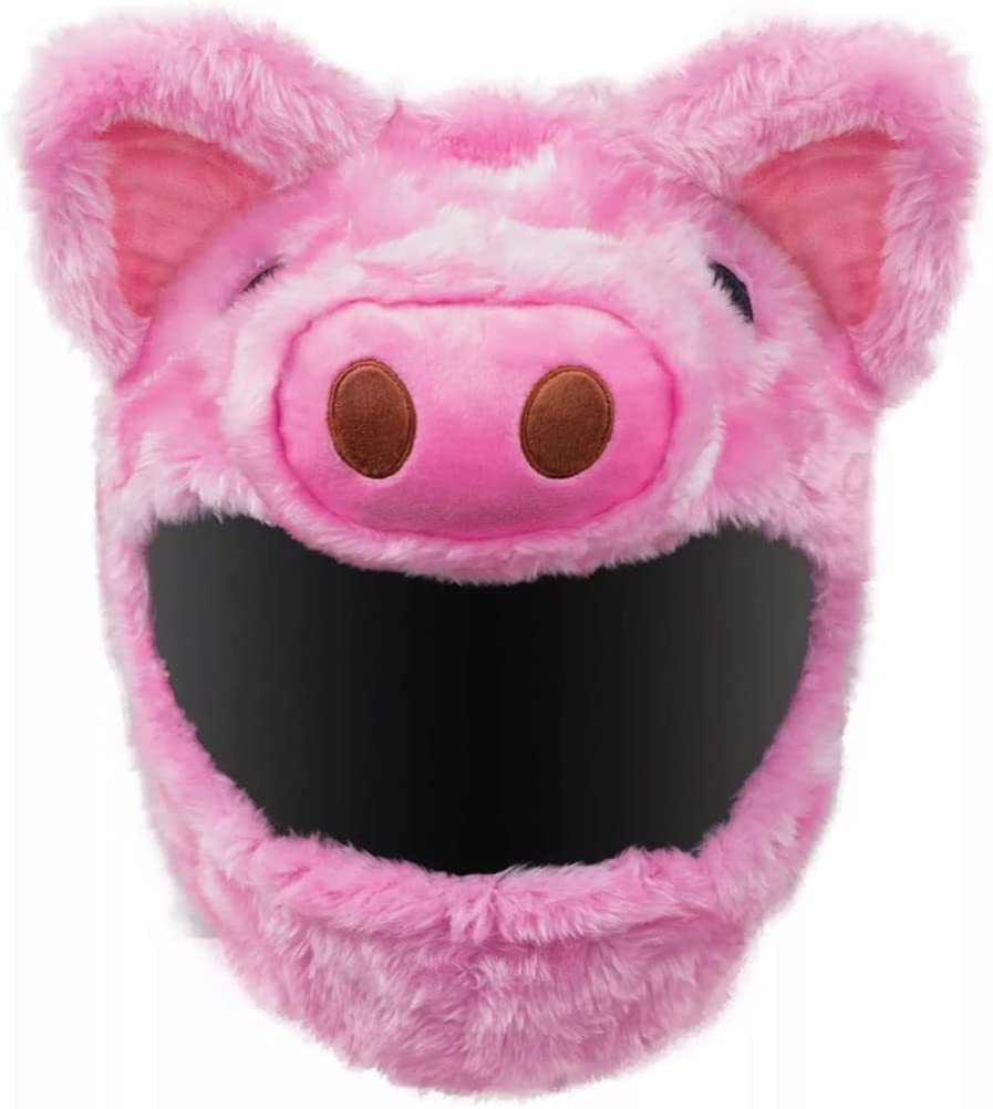 Funny Cartoon Full Face Motorcycle Helmet Cover - Fluffy Flip Helmet Protector for Men & Women - Universal Fit for Motorcycle, Skiing & Snowboarding - Perfect Riding Gear & Gift Idea for Bikers