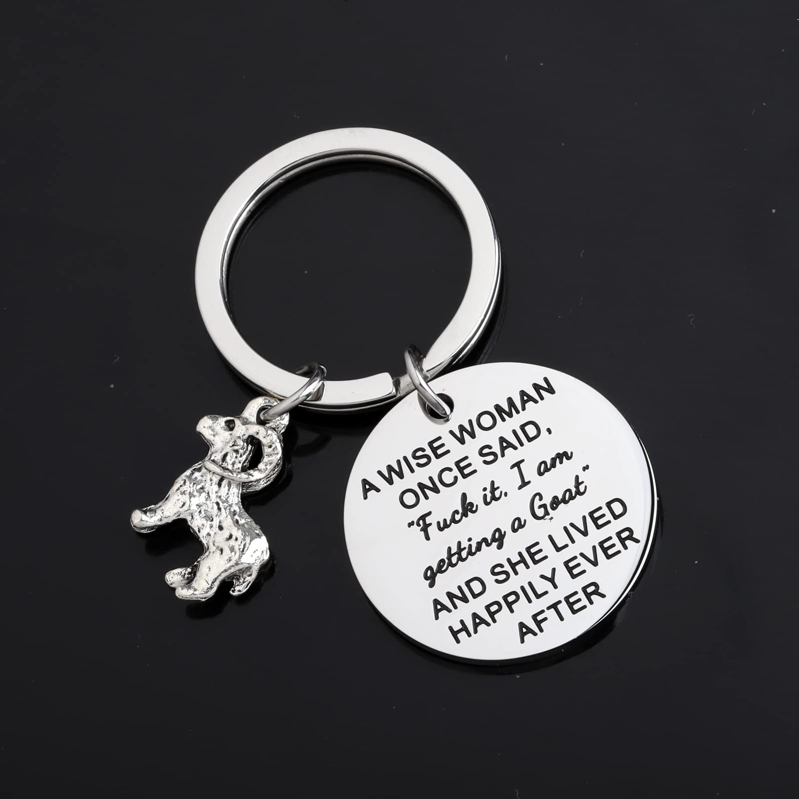 TGBJE Goat Lover Keychain - Cute Goat Charm Keyring for Women & Girls - Perfect Gift for Goat Moms & Animal Lovers - Ideal for Keychains, Bags, Backpacks & Everyday Carry