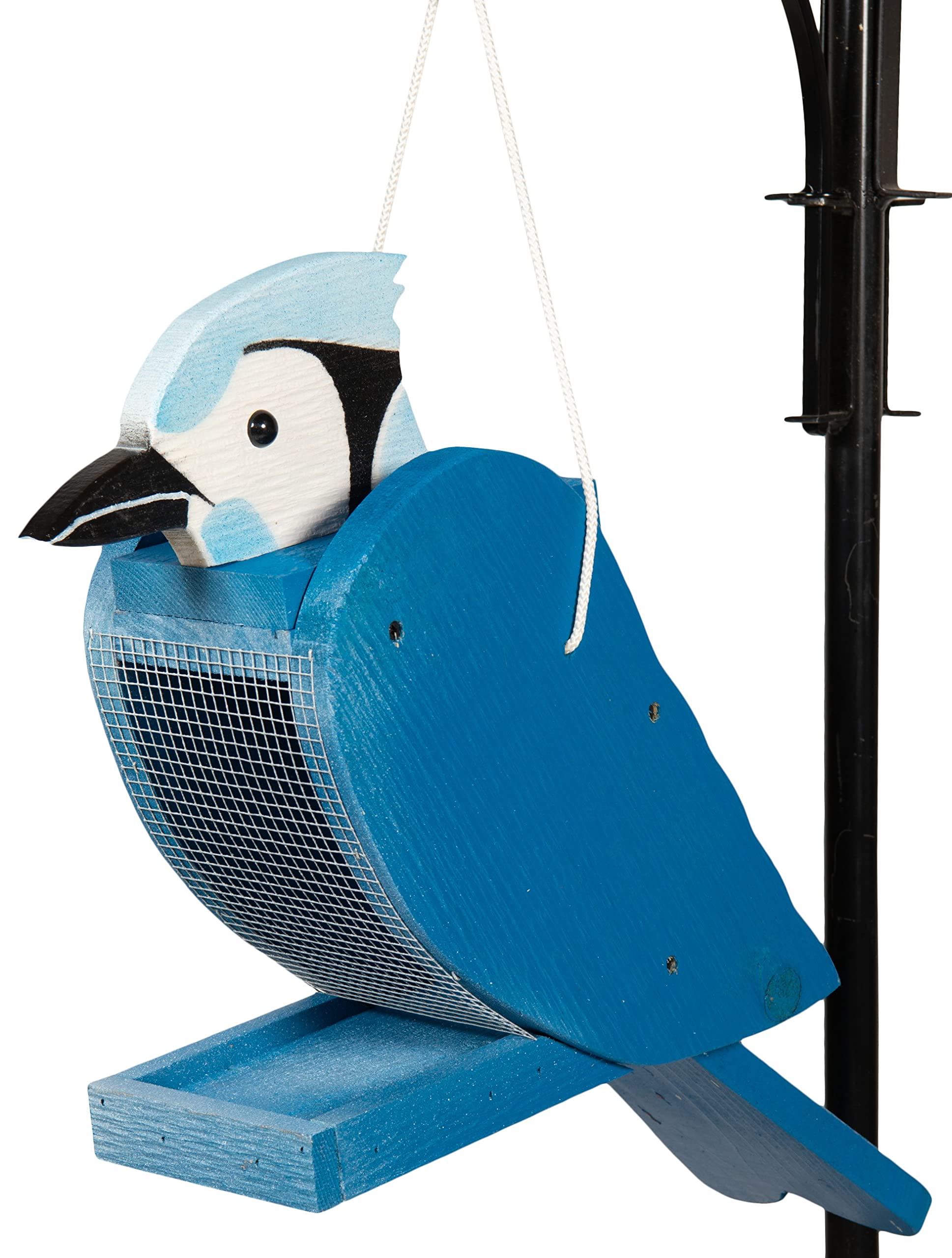 Premium Wooden Blue Jay Shaped Bird Feeder for Outdoor Garden - Attract Wild Birds with Durable Handcrafted Birdhouse | Perfect for Backyard, Patio & Nature Lovers